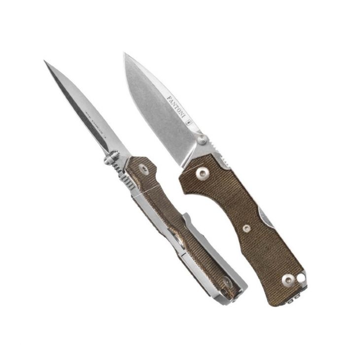Нож складной Hide Folder, Green Micarta Scales, Crucible CPM® S30V™, Tommaso Rumici Design 7.5 см.