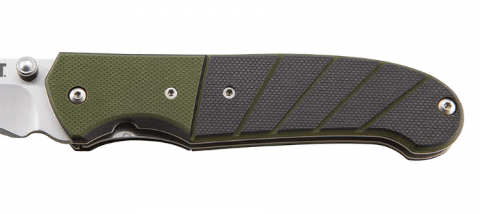 Полуавтоматический складной нож Ignitor Veff Serrations™, CRKT 6855, сталь 8Cr14MoV Satin Combo Edge, рукоять стеклотекстолит G10