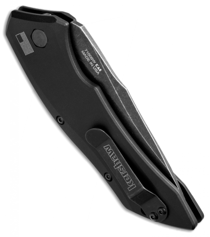 Полуавтоматический складной нож Launch 1 - Kershaw 7100BW, сталь Crucible CPM® 154, рукоять анодированный алюминий, чёрный