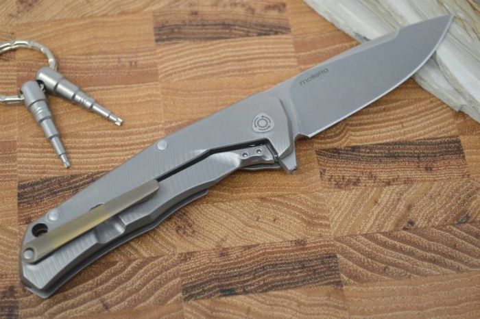 Нож складной LionSteel TRE BR BR, сталь M390, рукоять титан